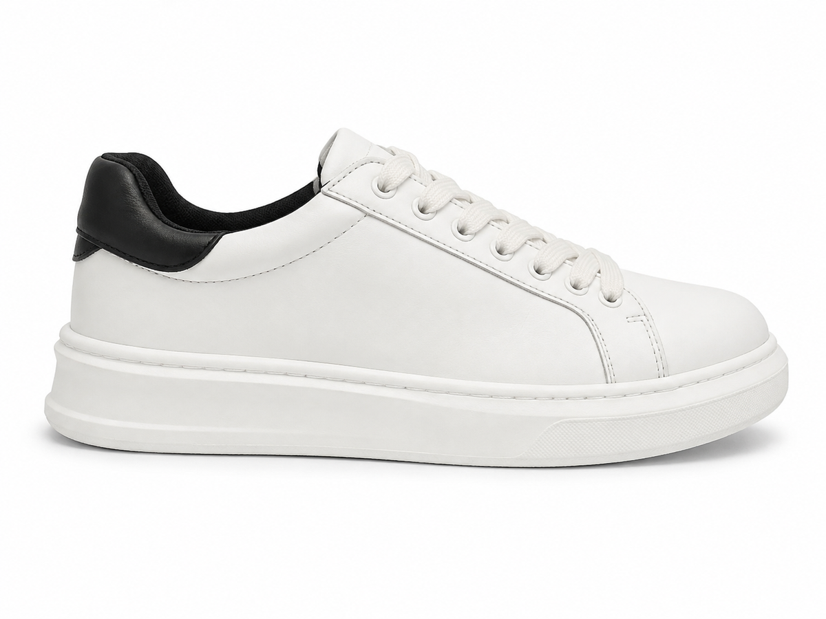 Zara Heel Detail Sneaker - White/Black