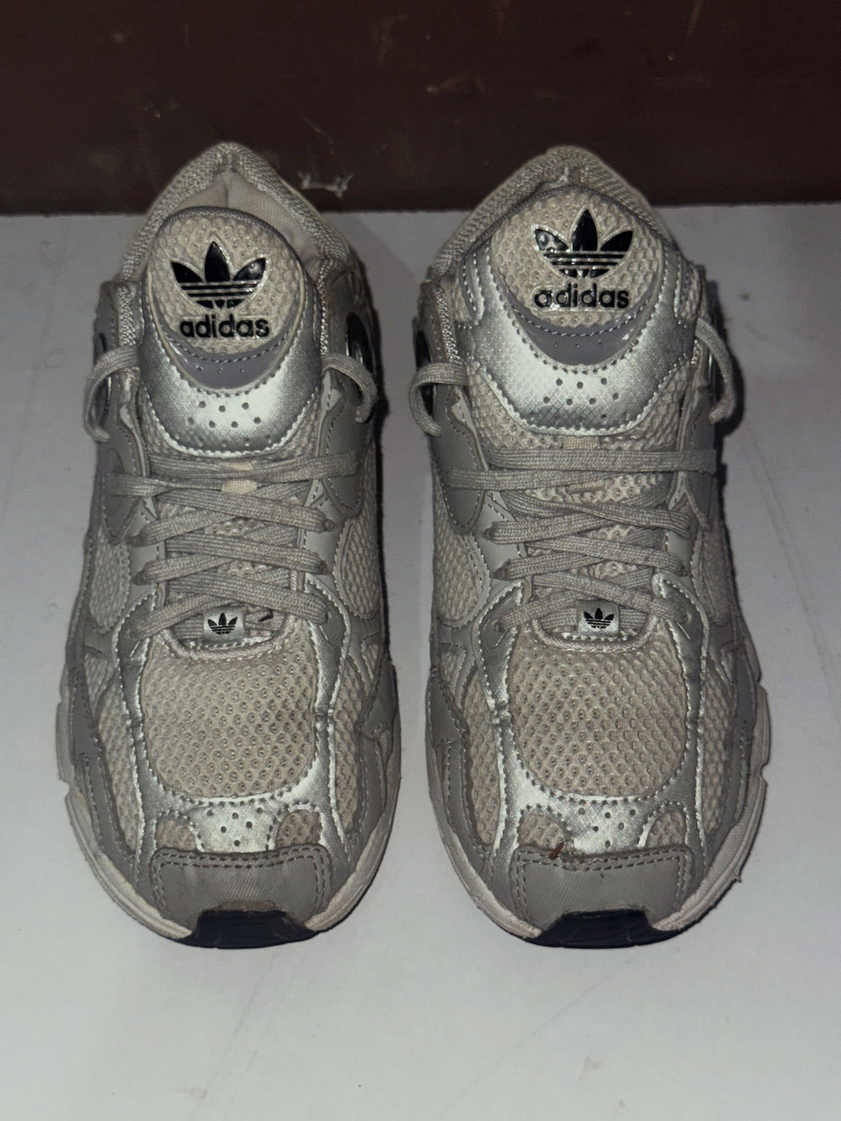 Adidas Silver Chunky Sneakers
