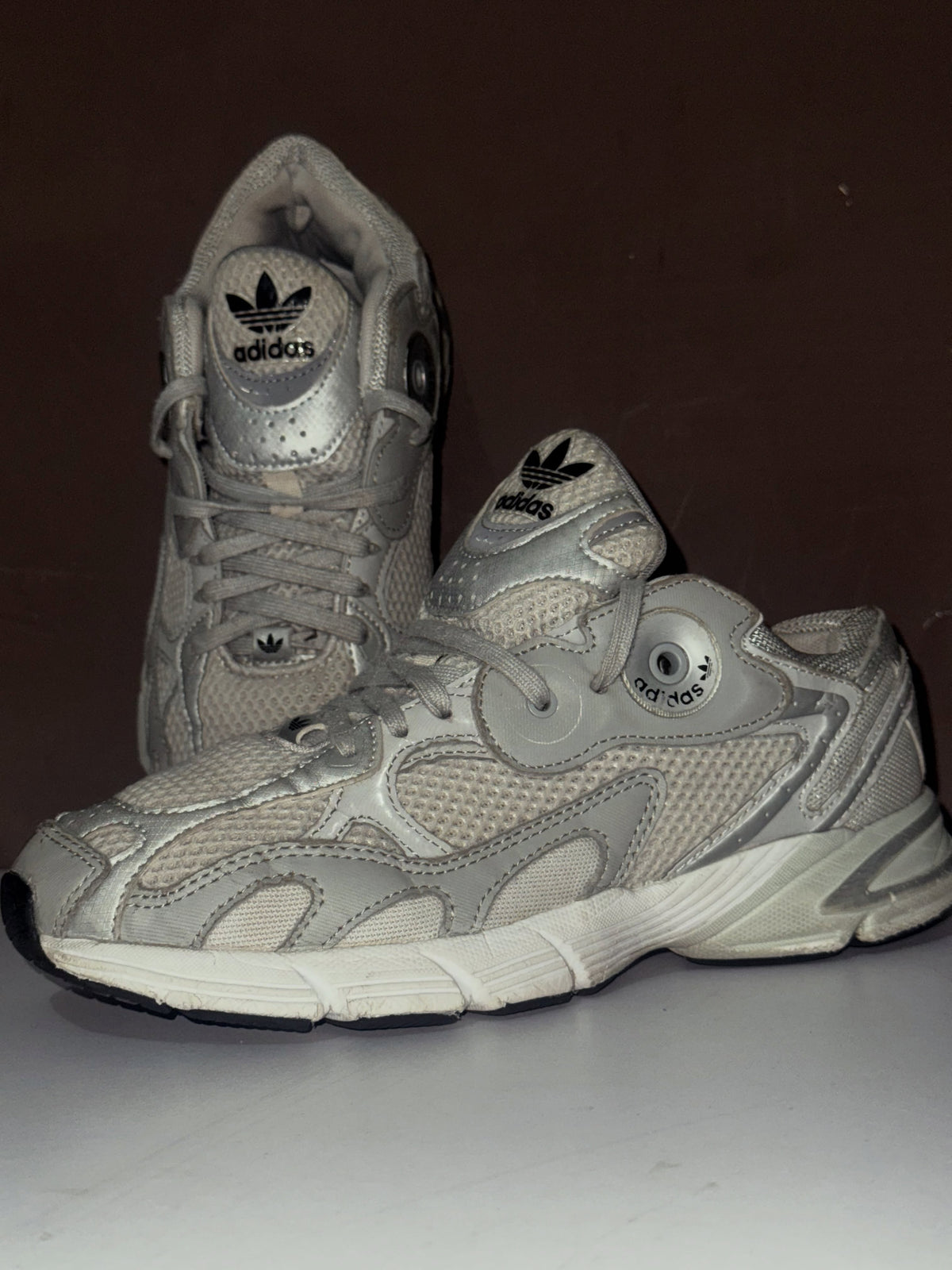 Adidas Silver Chunky Sneakers