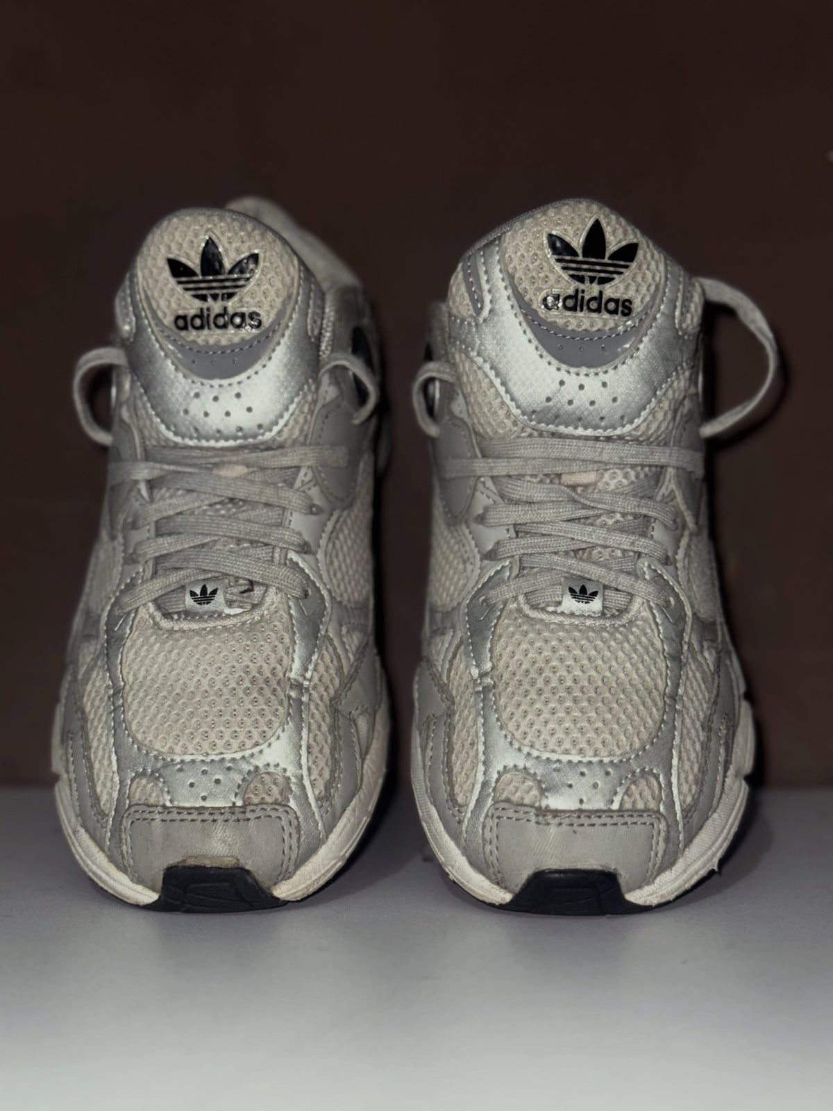 Adidas Silver Chunky Sneakers