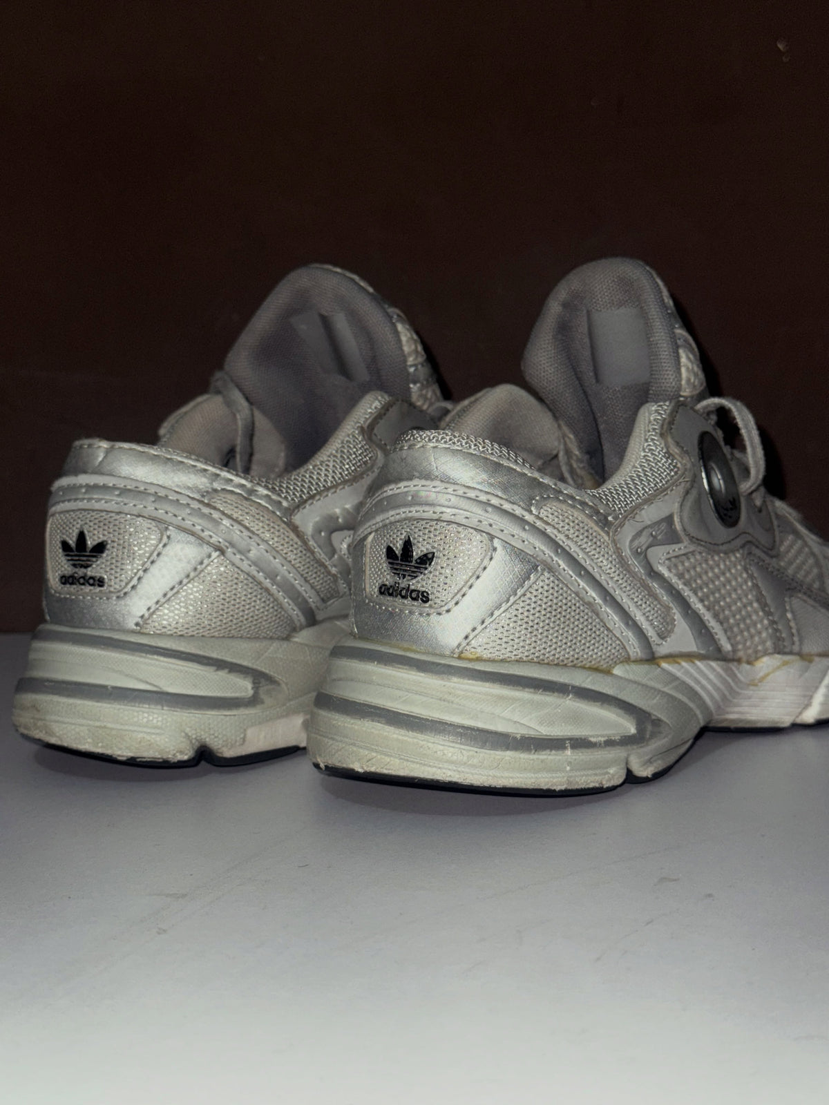 Adidas Silver Chunky Sneakers