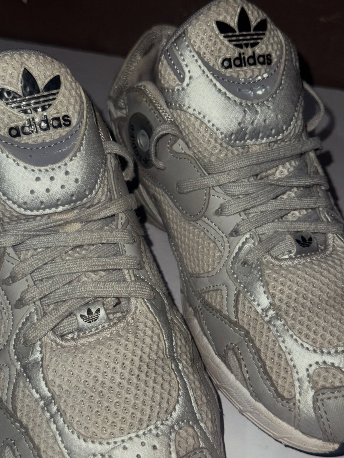 Adidas Silver Chunky Sneakers