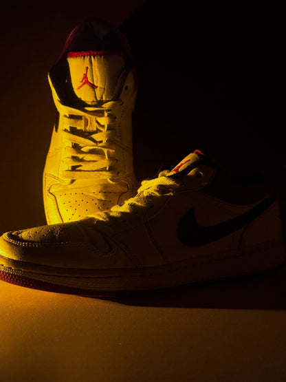 Air Jordan 1 Low White Black Red