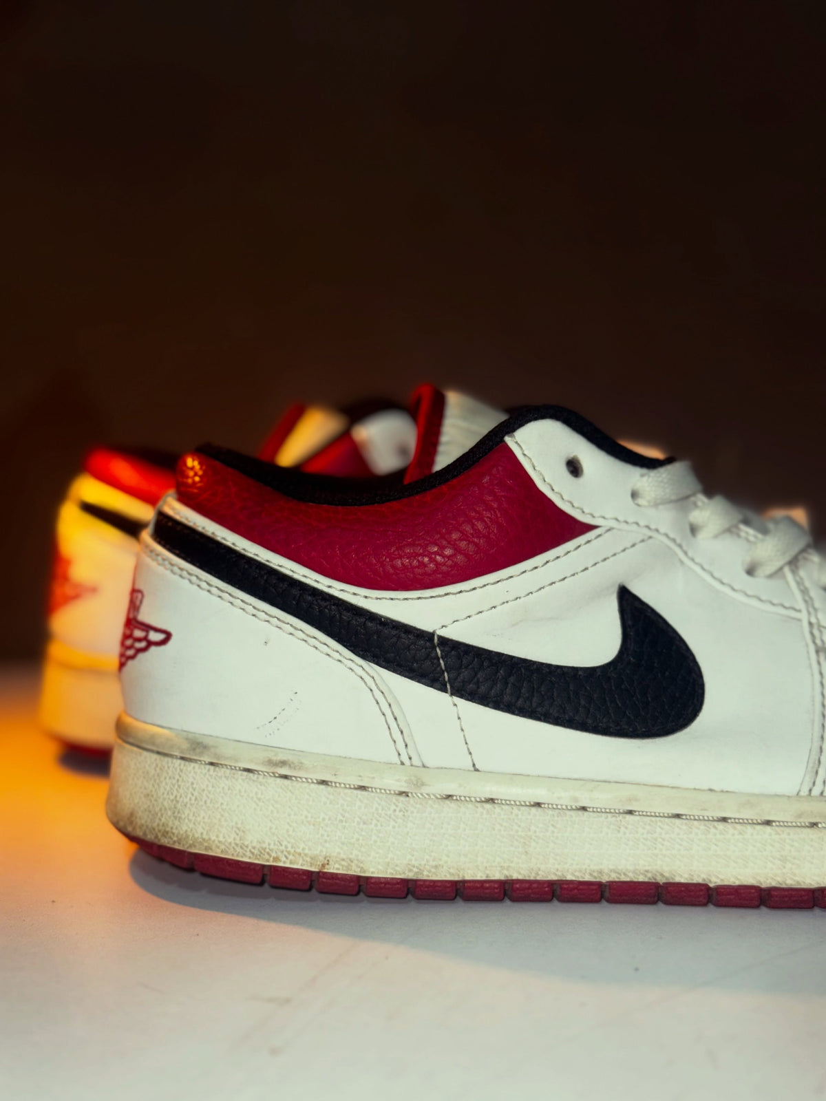 Air Jordan 1 Low White Black Red