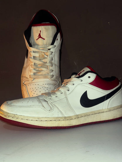 Air Jordan 1 Low White Black Red