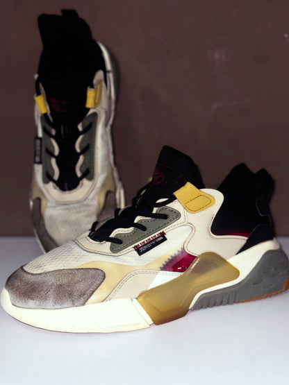 Anta Cream Grey and Yellow Sneakers