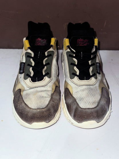 Anta Cream Grey and Yellow Sneakers