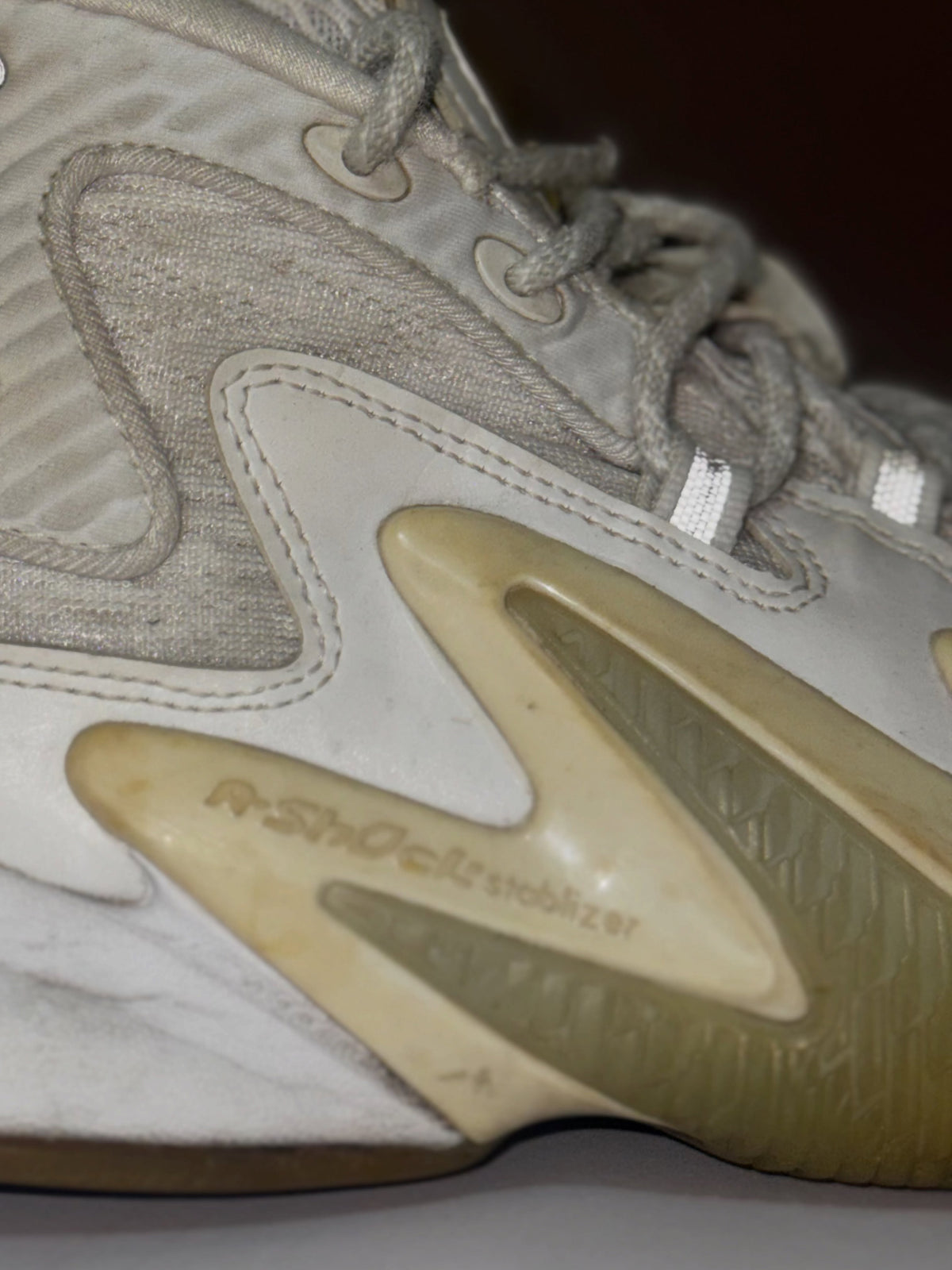 Anta Grey and White High-Top Basketball Sneakers