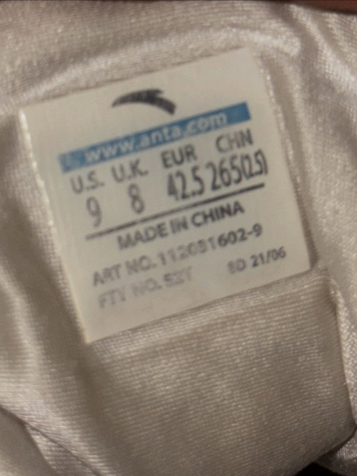Anta Grey and White High-Top Basketball Sneakers