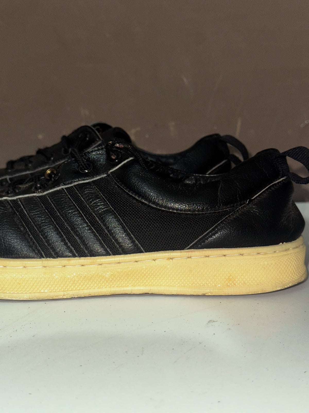 Black Gum-Sole Low-Top Sneakers