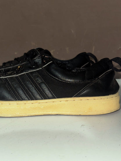 Black Gum-Sole Low-Top Sneakers