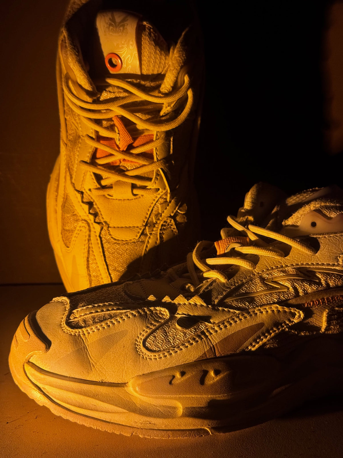 Cream Chunky Sneakers