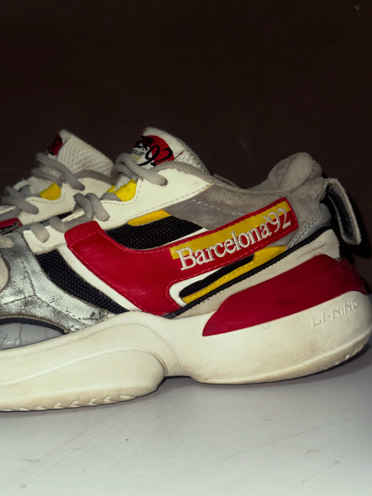 Li-Ning Barcelona Red and White Sneakers