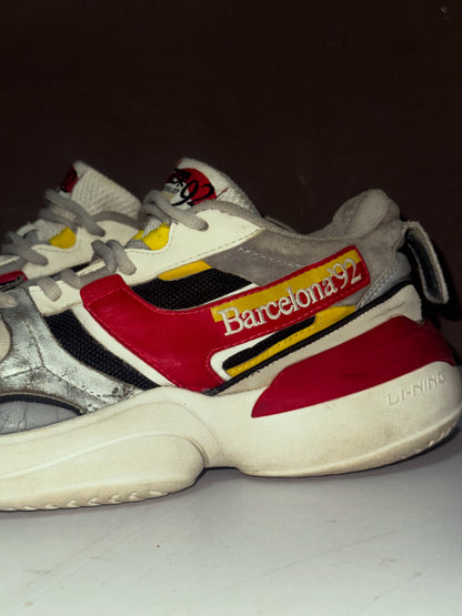 Li-Ning Barcelona Red and White Sneakers