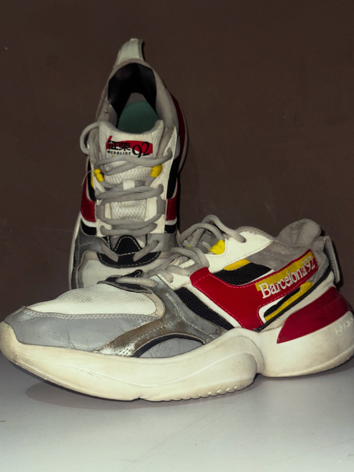 Li-Ning Barcelona Red and White Sneakers