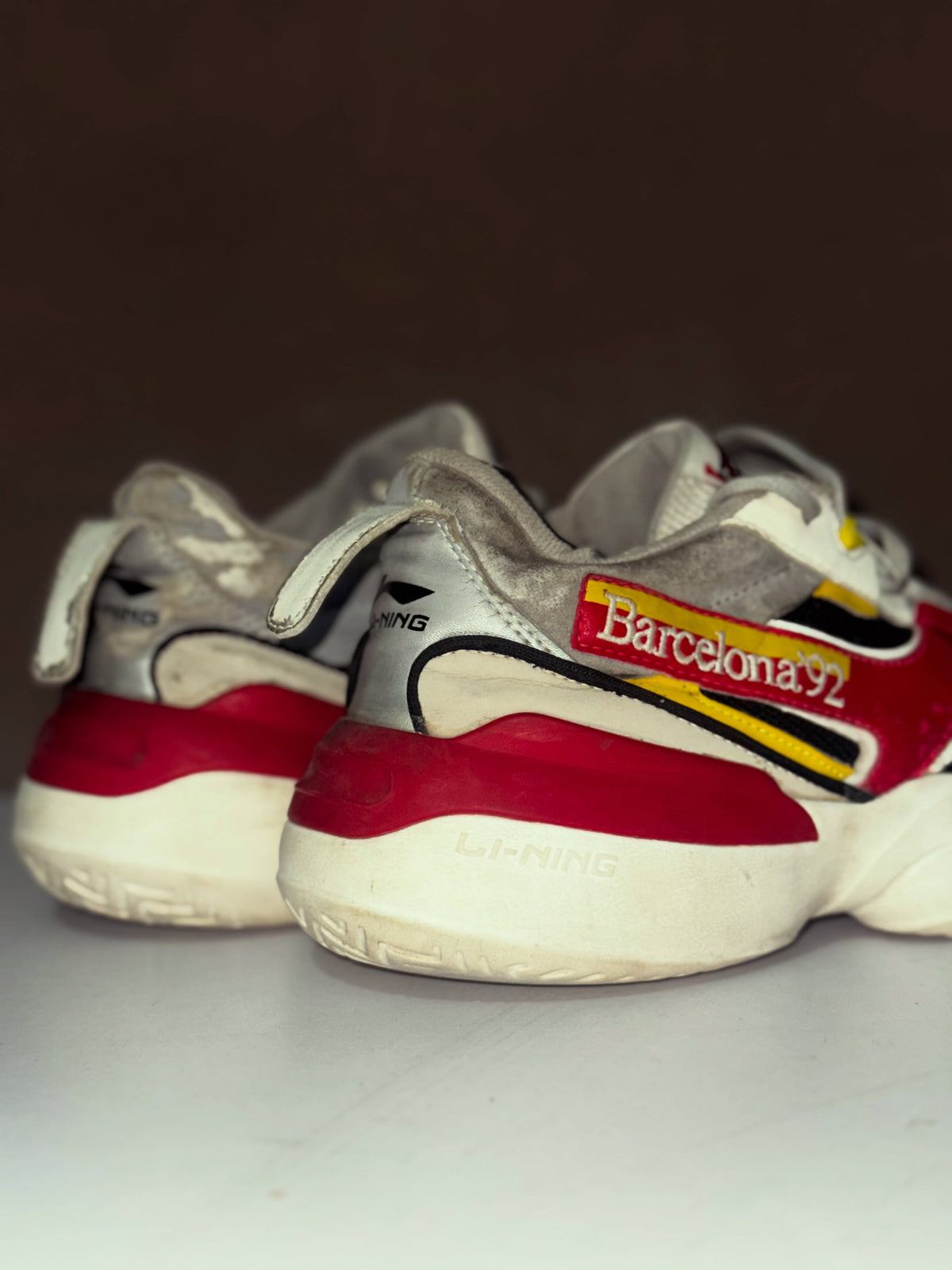 Li-Ning Barcelona Red and White Sneakers
