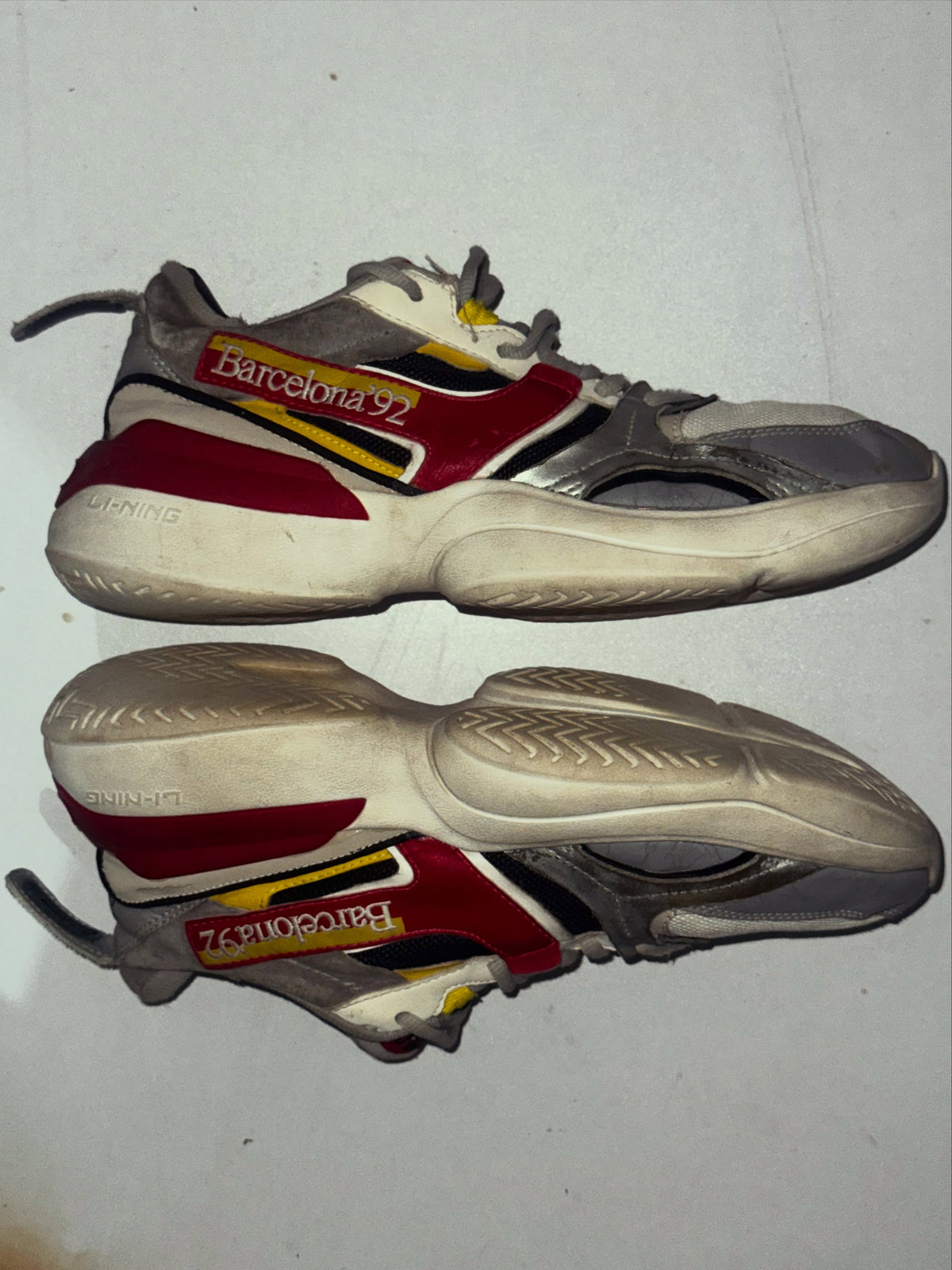 Li-Ning Barcelona Red and White Sneakers