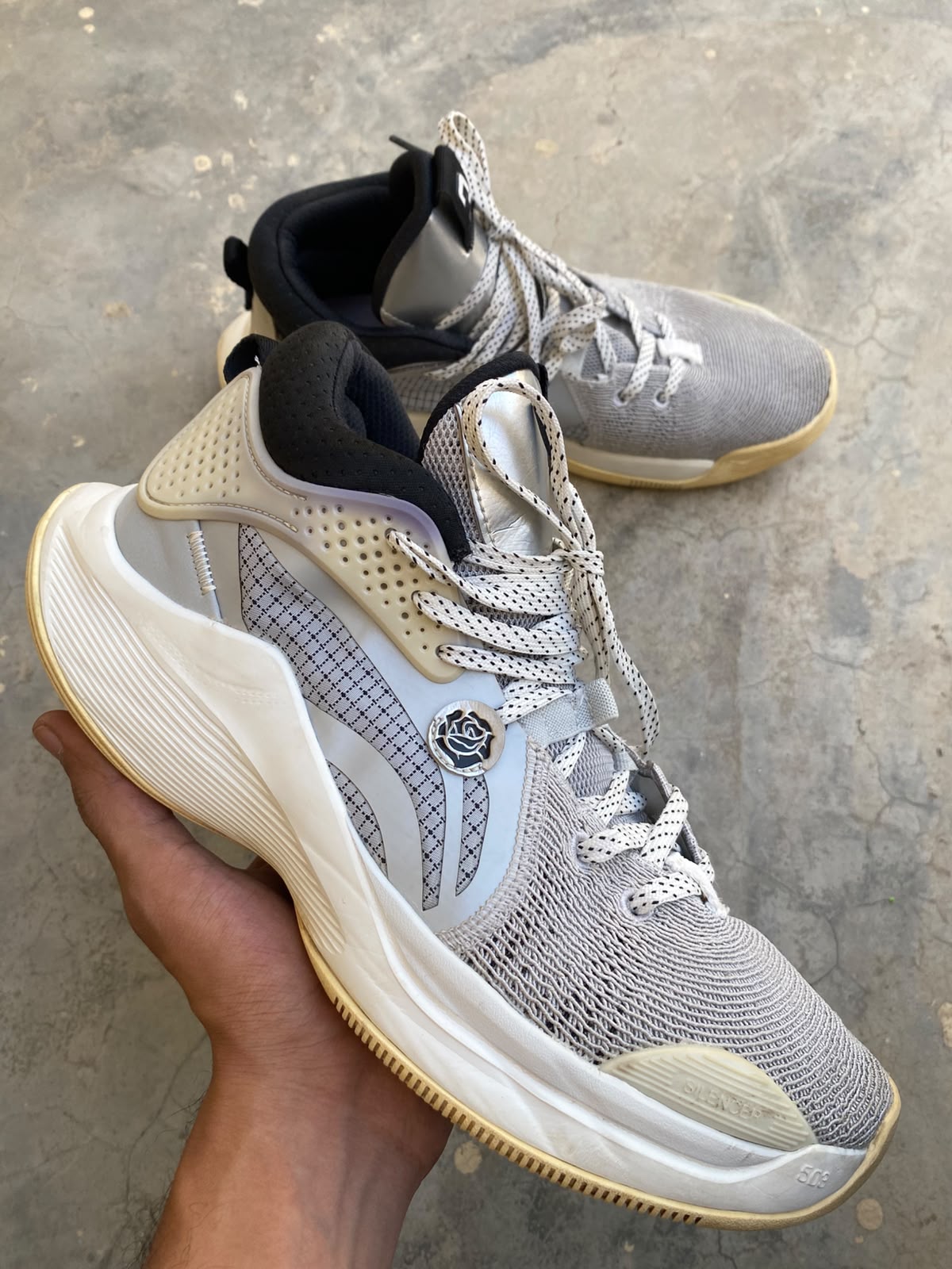 Li-Ning Silencer C.J. McCollum Grey ABPQ049-6 basketball shoes