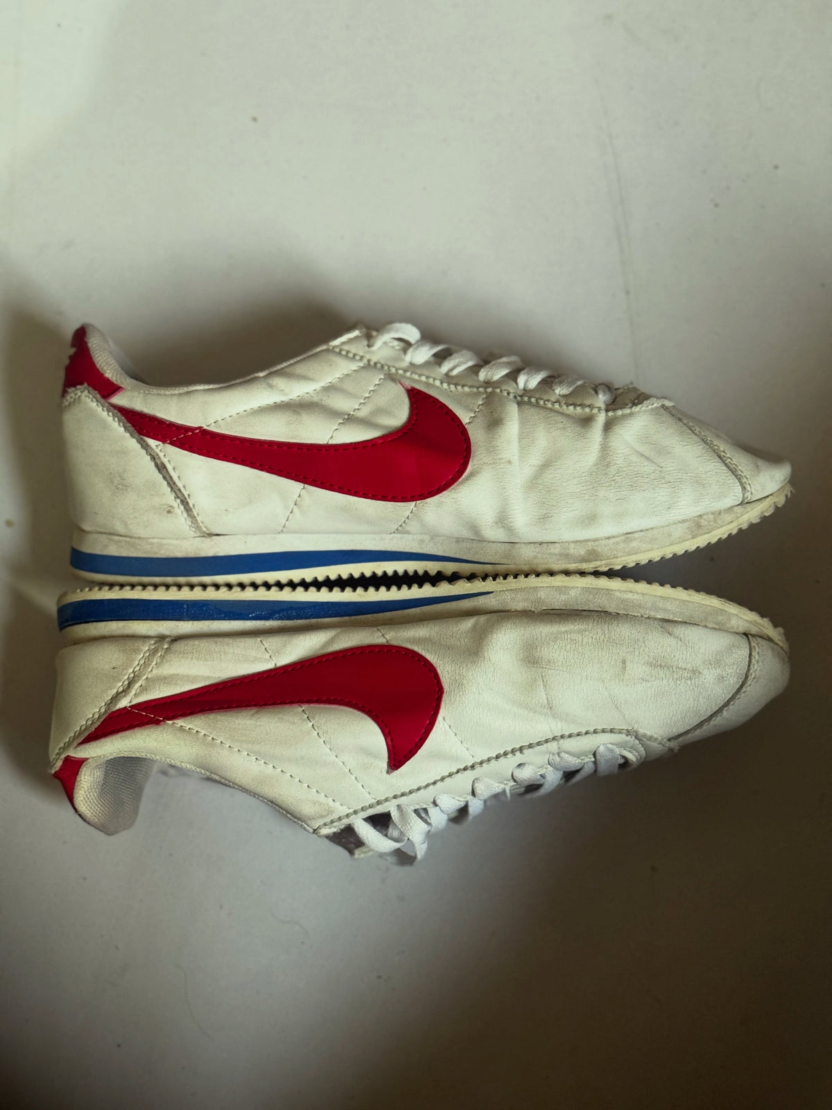 Nike Cortez White Red and Blue