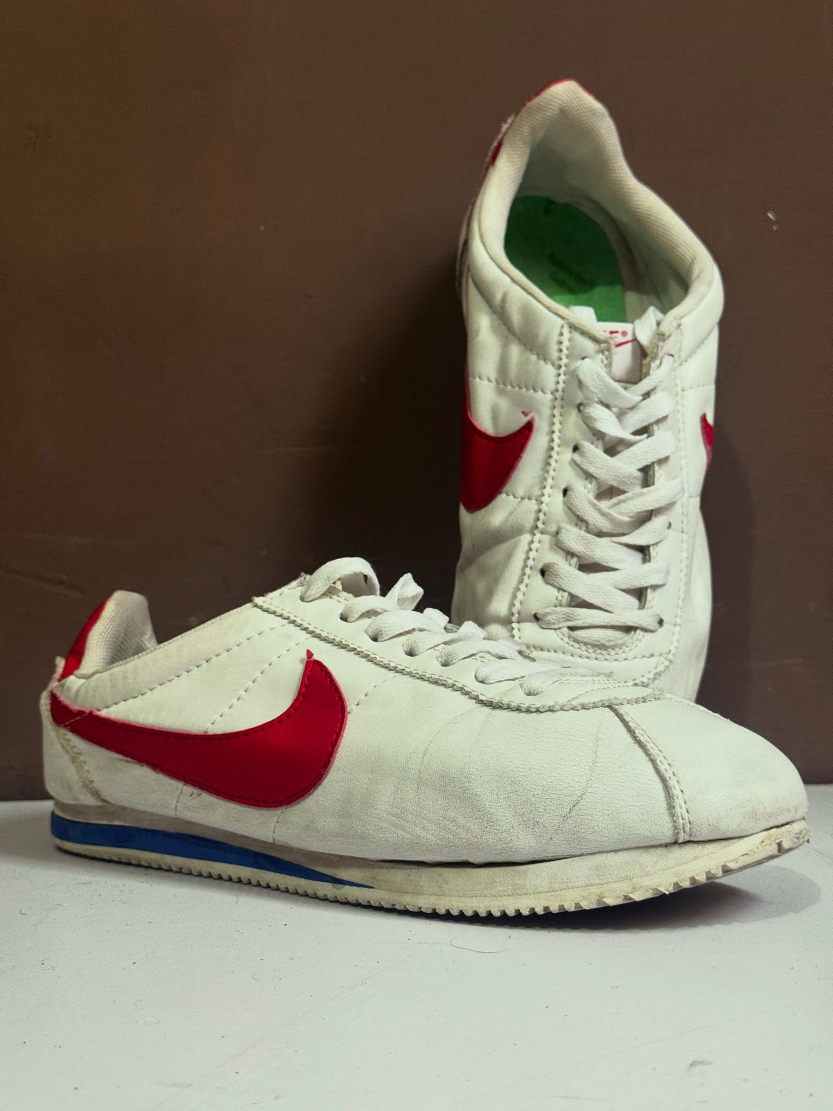 Nike Cortez White Red and Blue