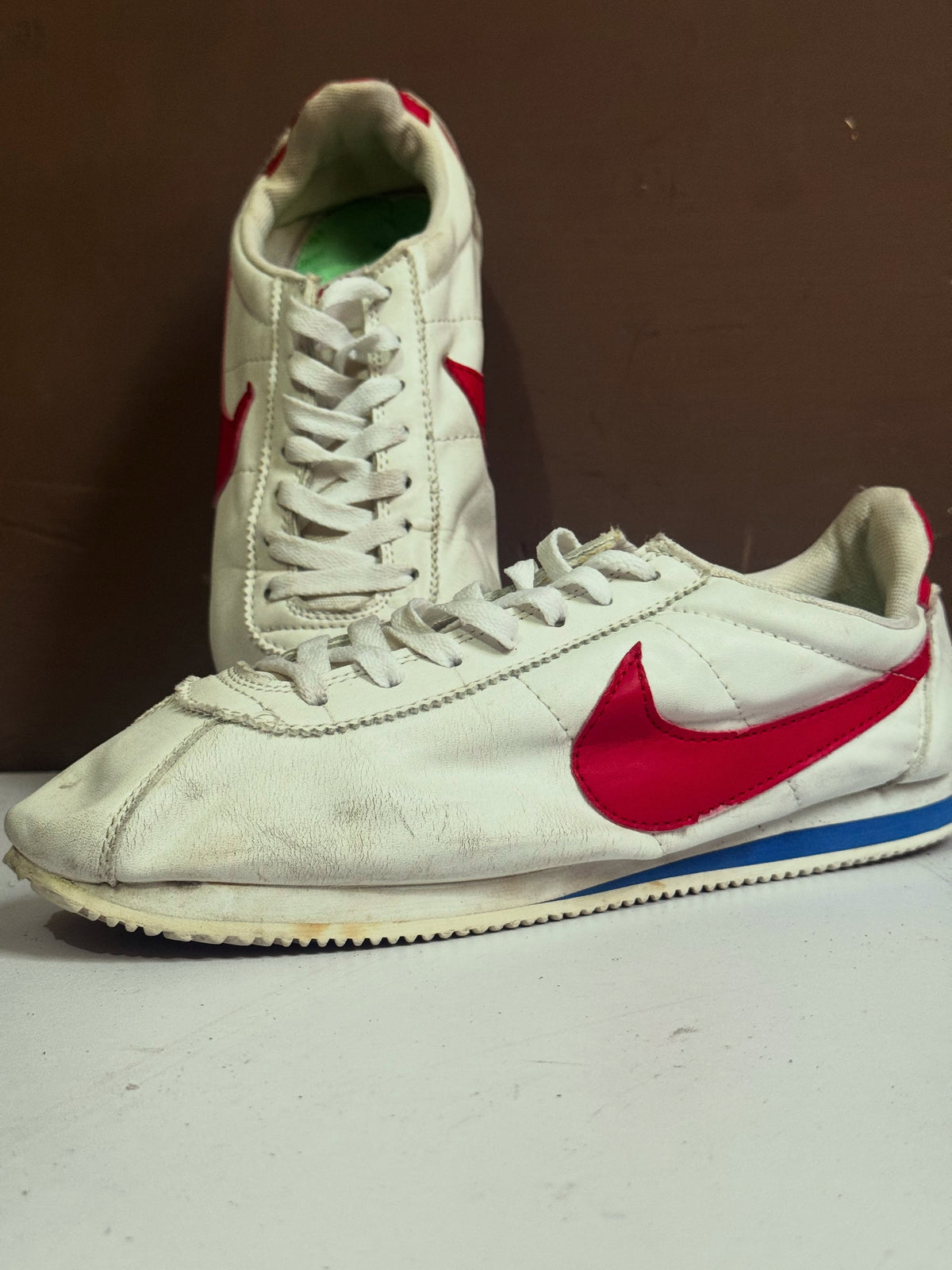 Nike Cortez White Red and Blue