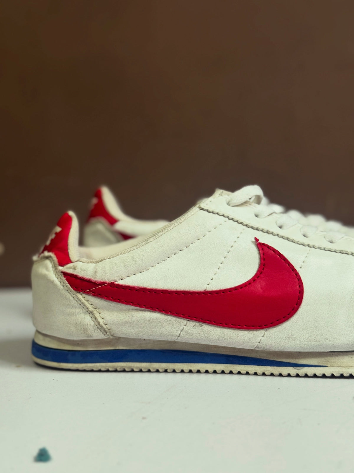 Nike Cortez White Red and Blue