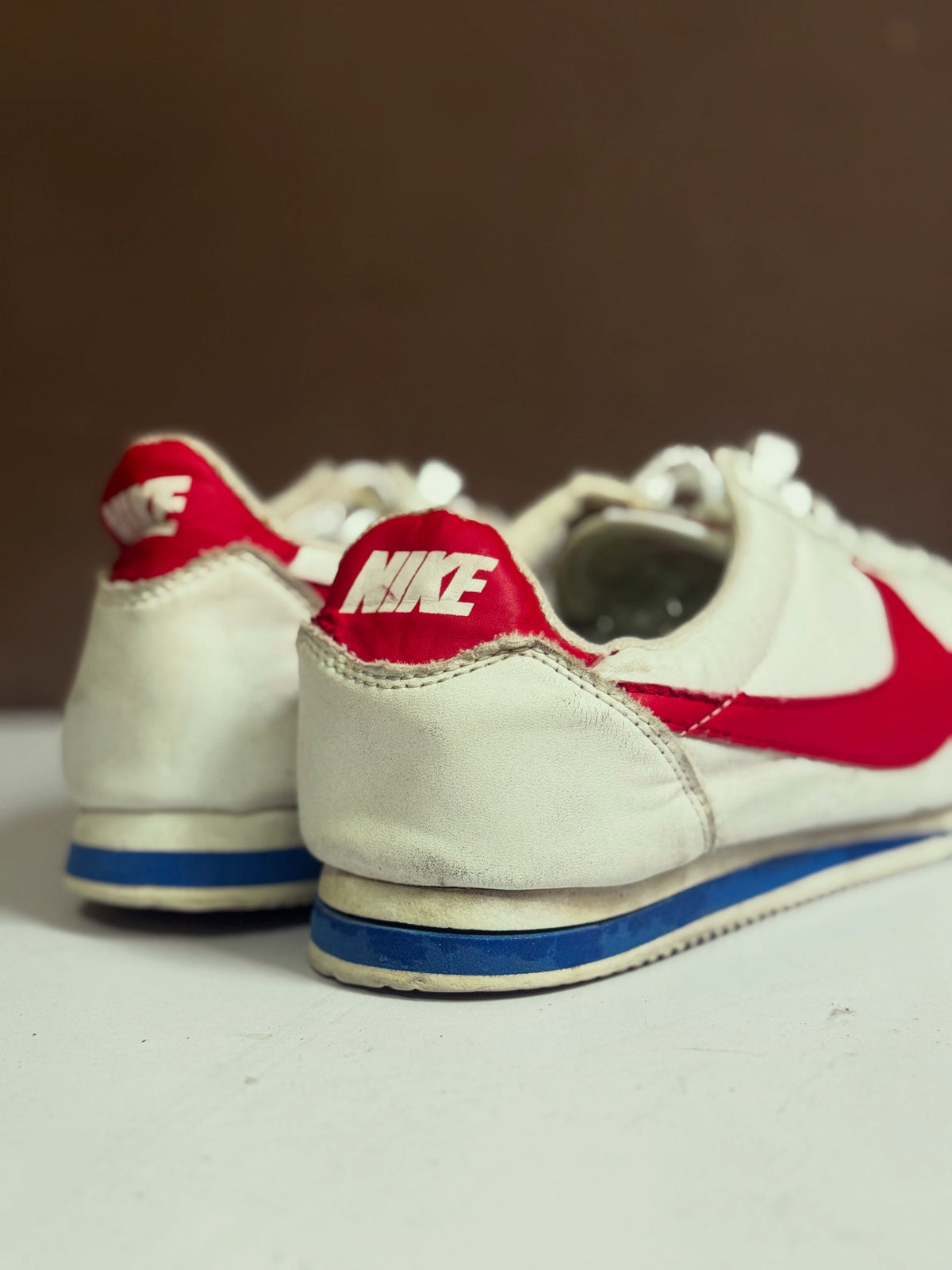 Nike Cortez White Red and Blue