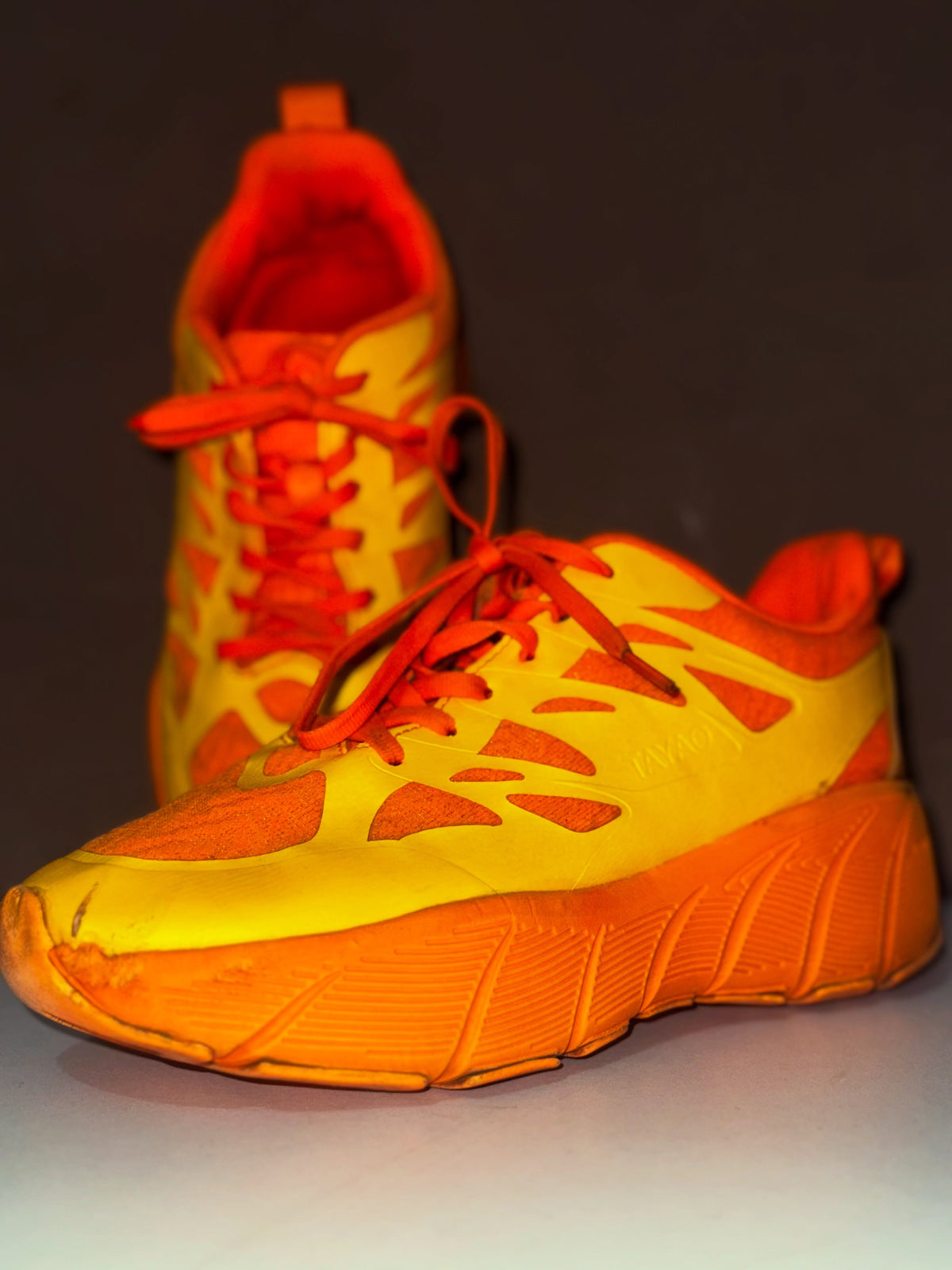 Tayao Orange and Yellow Running Sneakers