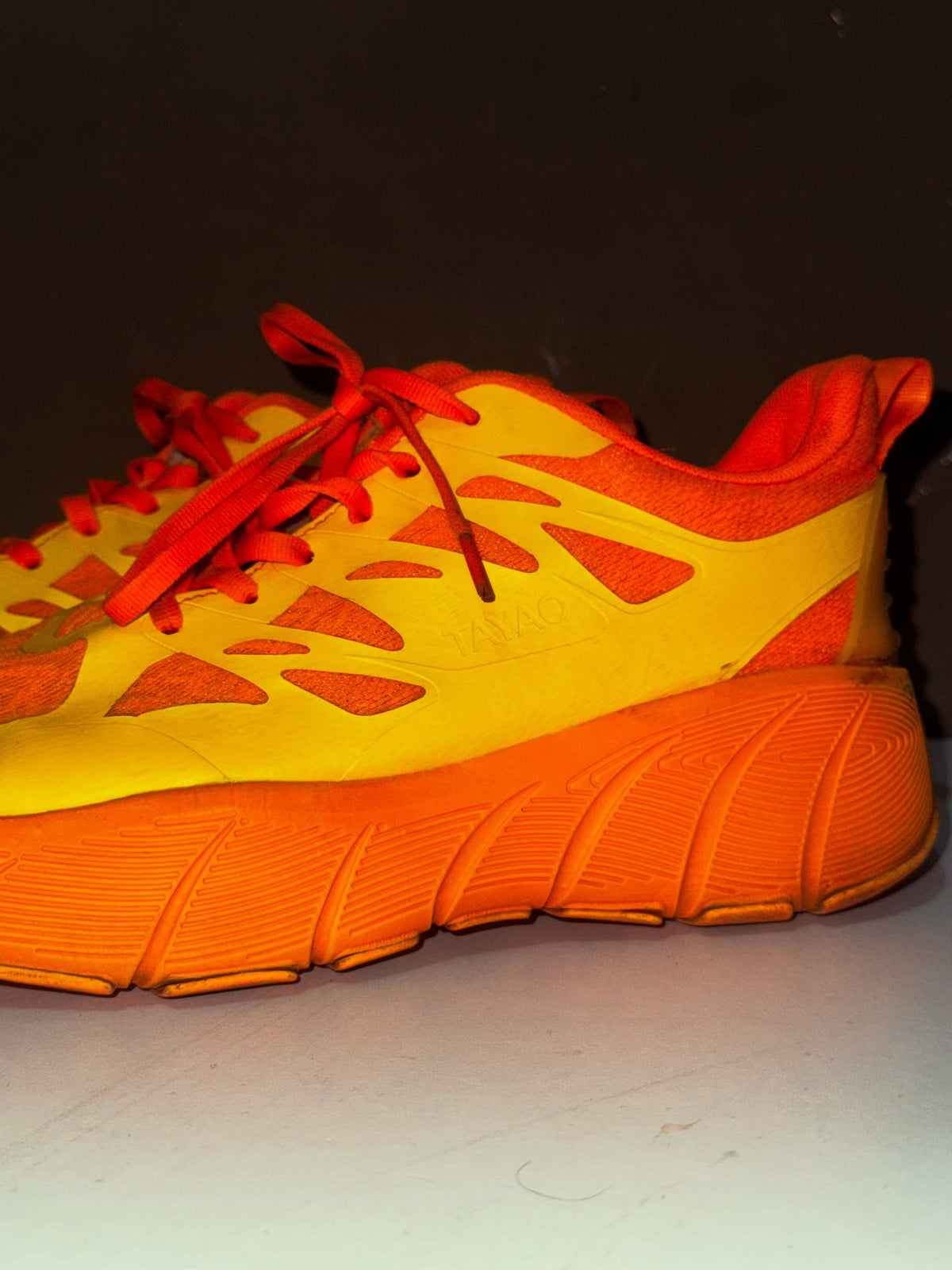 Tayao Orange and Yellow Running Sneakers