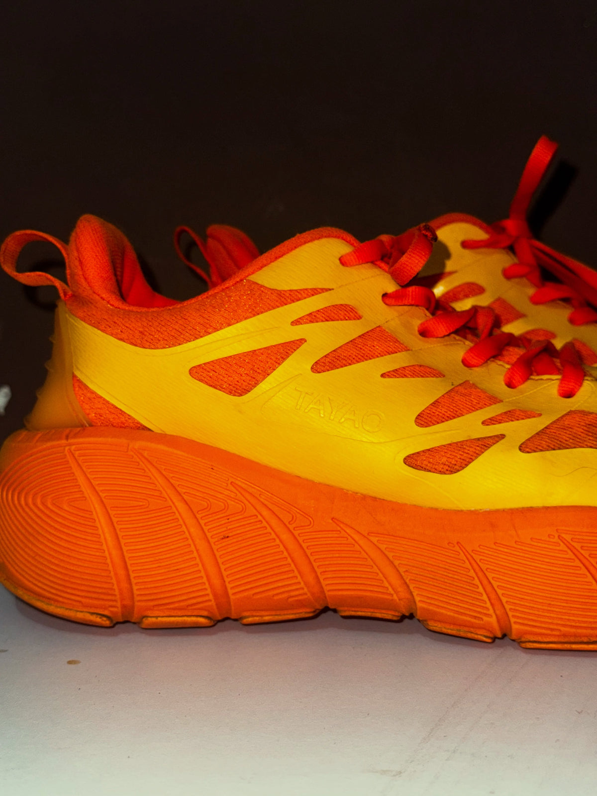 Tayao Orange and Yellow Running Sneakers