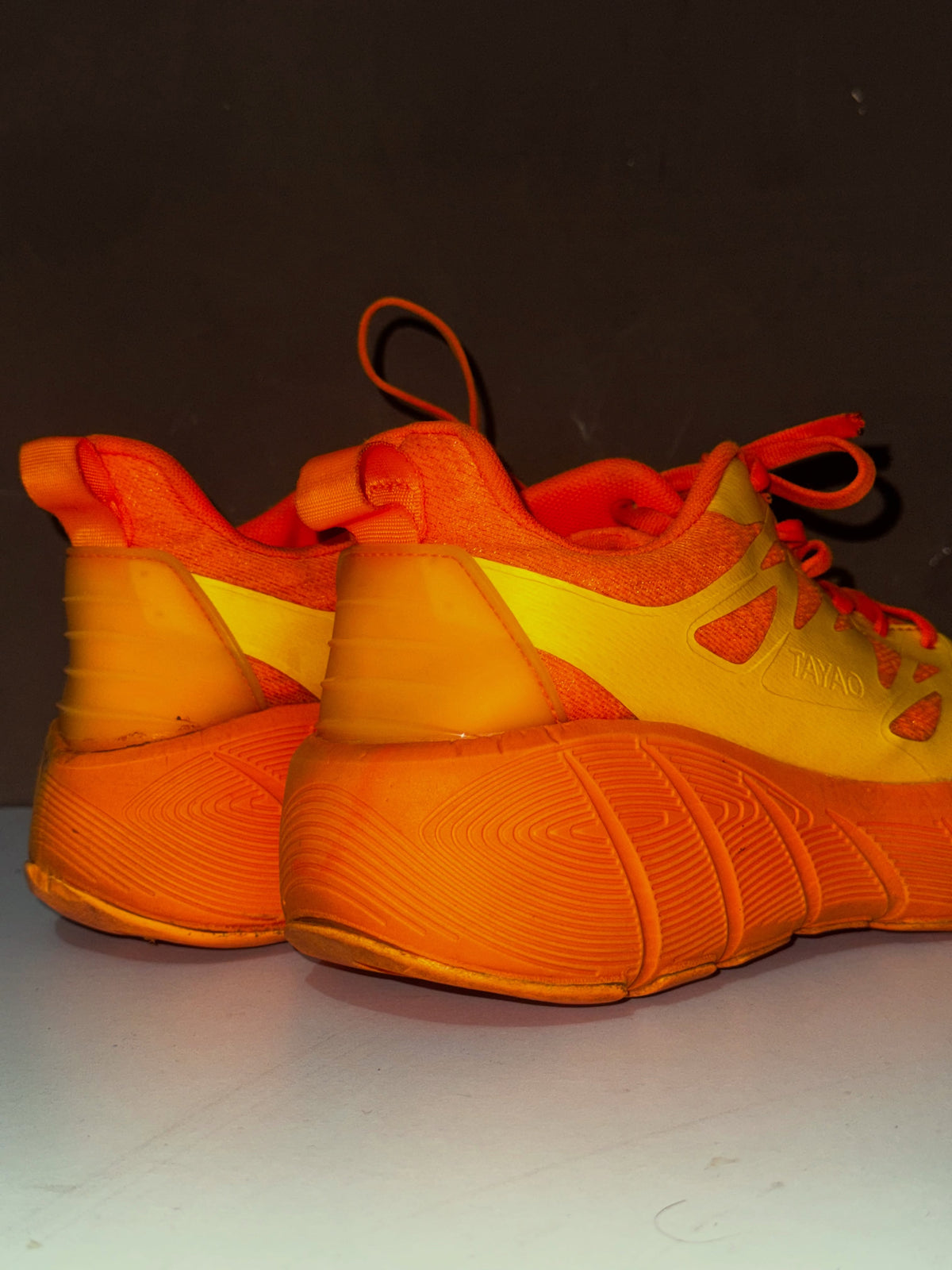 Tayao Orange and Yellow Running Sneakers