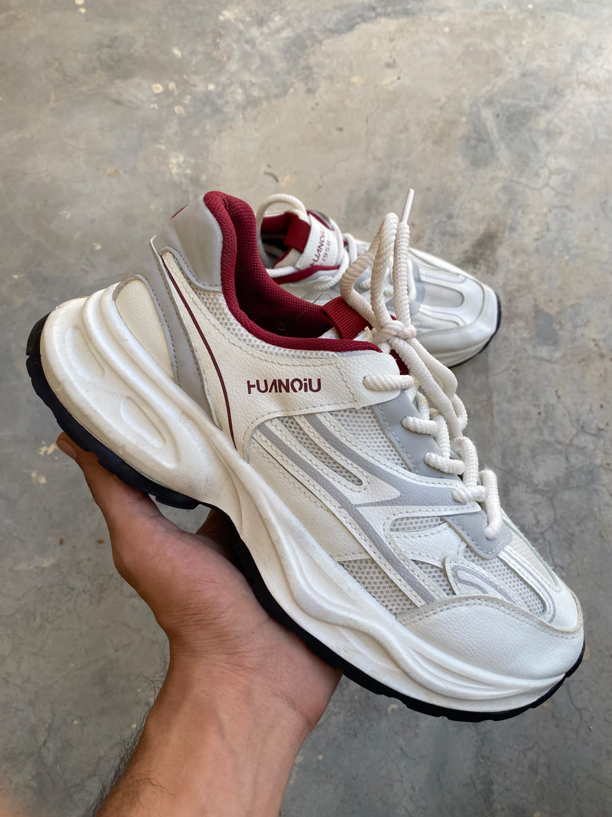 chunky HUANQIU low-top dad shoes